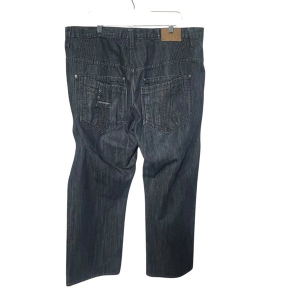 Rocawear Jeans Men 40 Straight Classic Fit Dark Blue Hip Hop Y2K 90s Vintage VTG - Picture 2 of 7